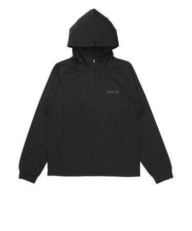 ハーレー（HURLEY）ラッシュガード アーチロゴ ジップアップ フーディ MSRG261060-BKBK