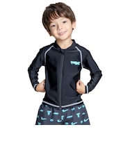 ナイキ（NIKE）ラッシュガード 長袖 SS26 トドラー ボーイズ ジップ付きラッシュガード 1991131-0009