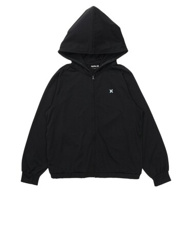 ハーレー（HURLEY）ラッシュガード PHANTOM クルーシブ ロゴ フルジップ フーディー 長袖 WSRG261008-BLK