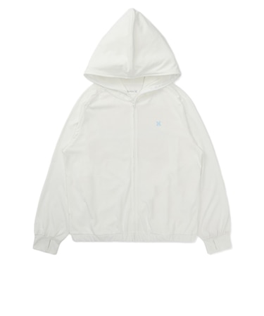 ハーレー（HURLEY）ラッシュガード PHANTOM クルーシブ ロゴ フルジップ フーディー 長袖 WSRG261008-WHT