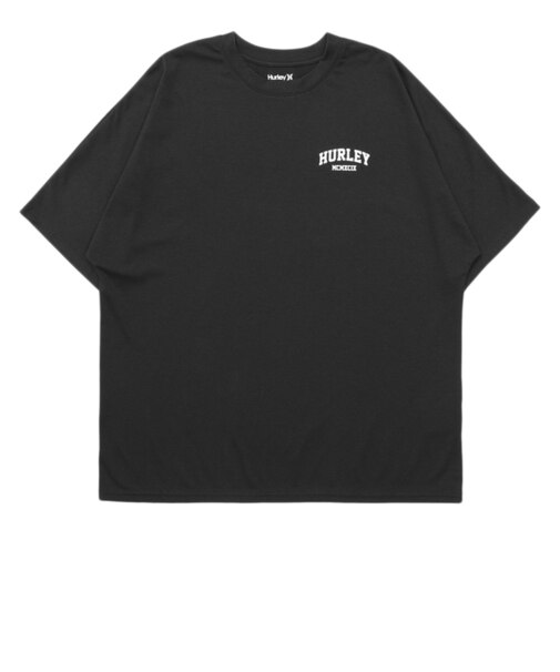 ハーレー（HURLEY）ラッシュガード PHANTOM バック アーチ オーバーサイズ 半袖Tシャツ MUSS251035-BLK