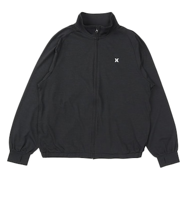 ハーレー（HURLEY）ラッシュガード PHANTOM クルーシブ ロゴ フルジップ ジャケット 長袖 WSRG261009-BLK