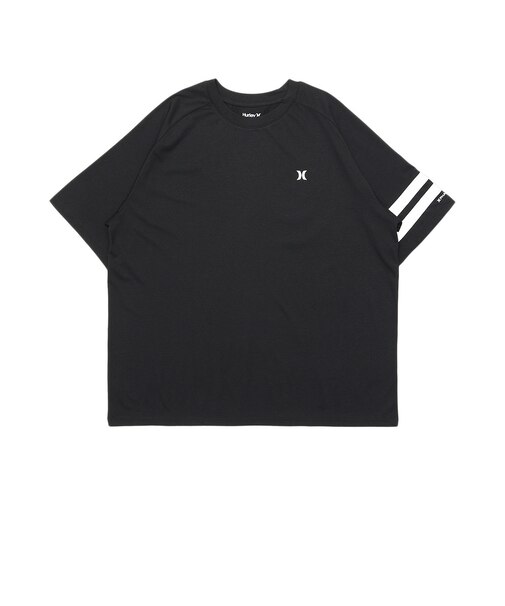ハーレー（HURLEY）ラッシュガード 半袖 ファントム アイコン ブロックパーティ オーバーサイズ Tシャツ MUSS251023-BLK