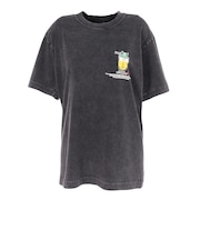 ゴースローキャラバン（GOSLOWCARAVAN）RAY綿 猫と麦酒 半袖Tシャツ 麦酒風呂 362617 BLK
