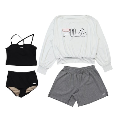 フィラ（FILA）プルオーバー タンキニ4点セット 水陸両用 326603-WT