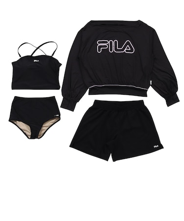 フィラ（FILA）プルオーバー タンキニ4点セット 水陸両用 326603-BK