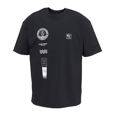 オーシャンパシフィック（Ocean Pacific）水陸両用 ラッシュガード ナイロンストレッチ ロゴ 半袖Tシャツ グラフィック 516467BK