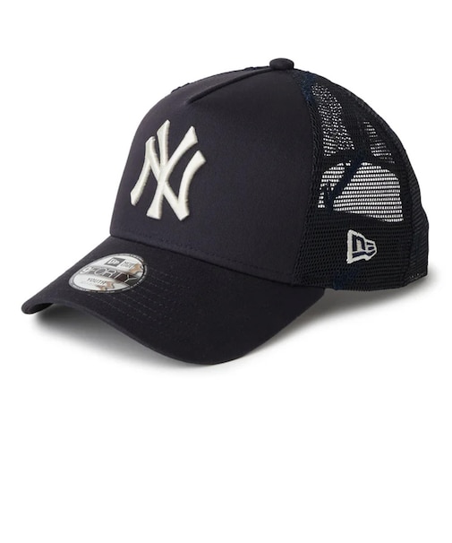 ニューエラ（NEW ERA）キッズ メッシュキャップ Youth 9FORTY A-Frame トラッカー ニューヨーク・ヤンキース MLB Embroide…