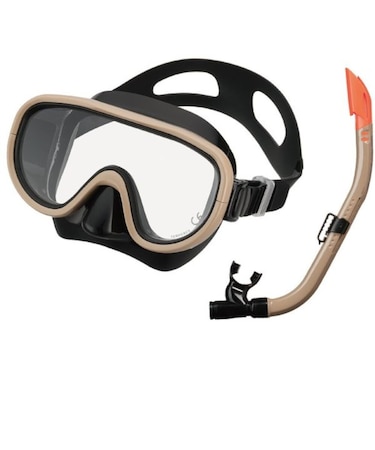 リーフツアラー（REEFTOURER）シュノーケリング 2点セット 24 RC0117 BKTN スノーケル&マスク 10歳から大人用