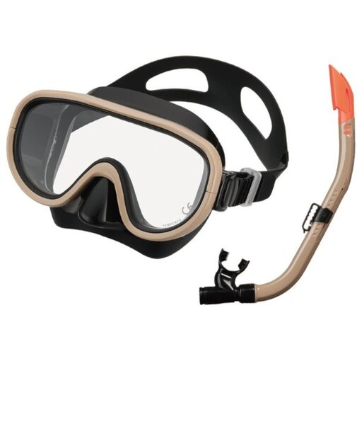 リーフツアラー（REEFTOURER）シュノーケリング 2点セット 24 RC0117 BKTN スノーケル&マスク 10歳から大人用
