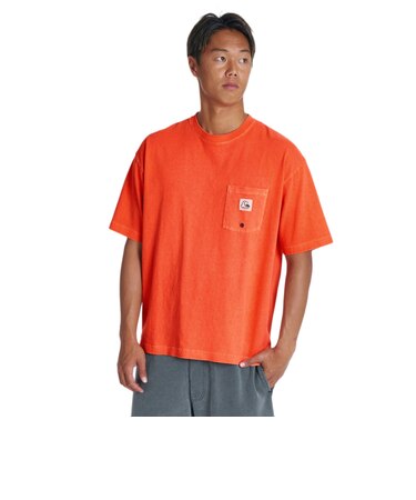 クイックシルバー（Quiksilver）DNA BUBBLE POCKET ST 半袖ワンポイントTシャツ ルーズフィット QST262016 RED