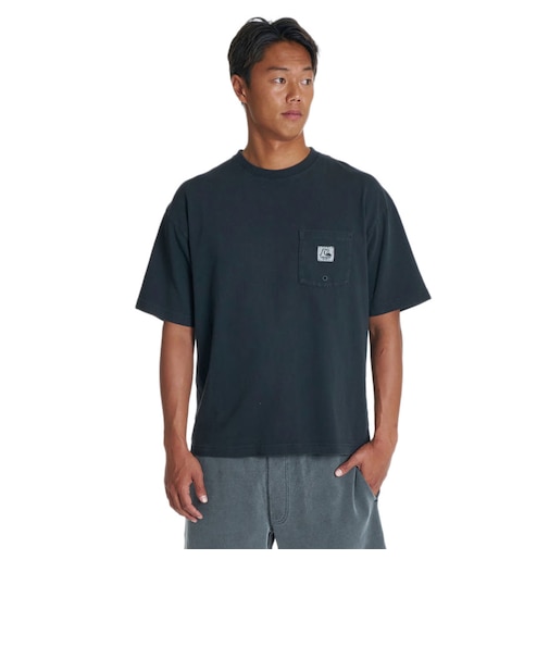 クイックシルバー（Quiksilver）DNA BUBBLE POCKET ST 半袖ワンポイントTシャツ ルーズフィット 26SU QST262016 BLK