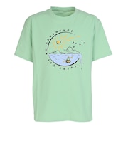 フットマーク（FOOTMARK）ラッシュガード キッズ 水陸両用 ナチュラル 半袖プリントTシャツ WATER 3100503-1309