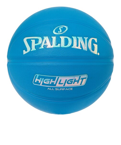 スポルディング（SPALDING）バスケットボール 7号球 ハイライト カラーラッシュ ブルー 85-377J