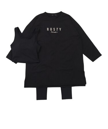 ラスティ（RUSTY）水着 レギンス 3点セット 926800BK
