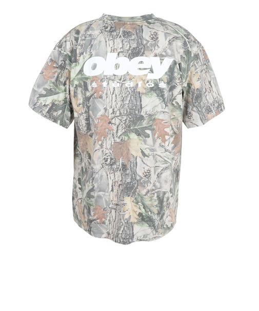 オベイ（OBEY）ゲットアップ ヘビーウエイト 半袖Tシャツ LEAF CAMO 168024377CAMO26U