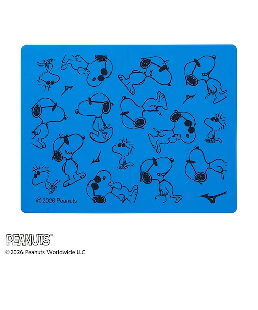 ミズノ（MIZUNO）スイムタオル 水泳 タオル PEANUTS 青 34×44cm N2JYD33227 セームタオル スヌーピー 抗菌