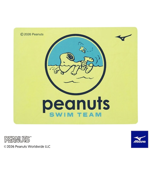 ミズノ（MIZUNO）スイムタオル 水泳 タオル PEANUTS 黄 34×44cm
