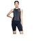 ナイキ（NIKE）フィットネス水着 レディース 水泳 ジップ セパレーツ 黒 M-3Lサイズ 2993170-0009 上下セット 大きいサイズ