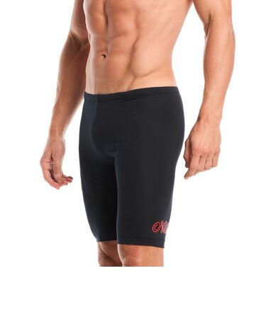 ナイキ（NIKE）水着 メンズ 水泳 マルチ ロゴ ルーズジャマー 黒×赤 M-LLサイズ NESSG014-N600 メンズ水着