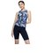 ナイキ（NIKE）フィットネス水着 レディース 水泳 FA26シーズン プリント ジップ セパレーツ 黒 M-3Lサイズ 2993174-0009 上下セット