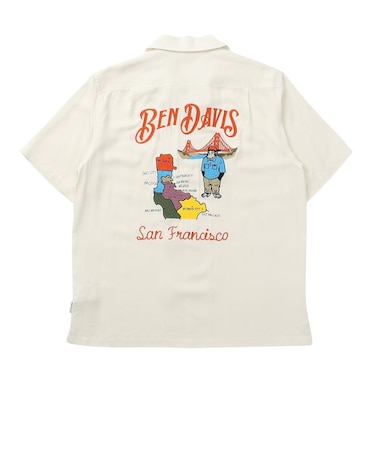 ベンデイビス（BEN DAVIS）スーベニアEMB 半袖シャツ 26580029-WHT