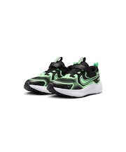 ナイキ(NIKE)ジュニア スポーツシューズ ベルクロ ベルト付き スニーカー コズミック ランナー ブラック グリーン HM4400-016