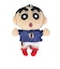 日本サッカー協会（JFA）ぬいぐるみマスコット サッカー日本代表ver しんちゃん JFA5549361SS