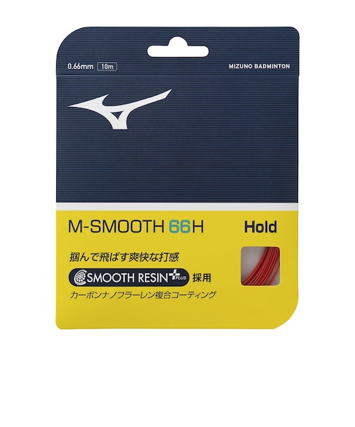 ミズノ（MIZUNO）バドミントンストリング M-SMOOTH 66H レッド 73JGA31062