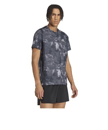 アディダス（adidas）ADI365 ランニング アニマル柄プリント アイコニック 半袖Tシャツ QD057-KG1341