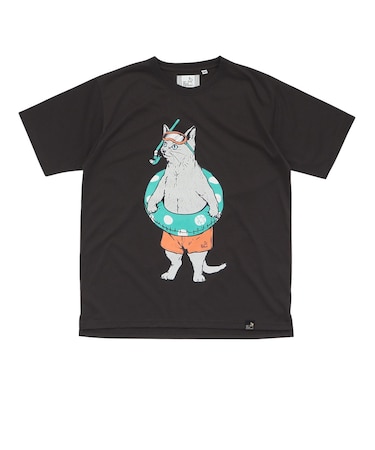 ゴースローキャラバン（GOSLOWCARAVAN）Drymix 海猫 半袖Tシャツ 365601 BLK