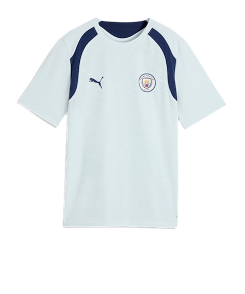 サッカー部　プーマ　ウォーマー　ホワイト✕ブルー　L プーマ（PUMA）ジュニア サッカーウェア マンチェスターシティ FC