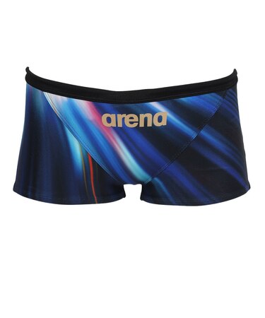 アリーナ（ARENA）競泳水着 トレーニングスパッツ ショートレッグ 黒×ゴールド S-LLサイズ AS6FWM16M BKGD トレーニング メンズ水着