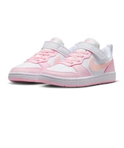 ナイキ（NIKE）ジュニアスニーカー ガールズ スポーツシューズ コート ボロー LOW リクラフト ピンク PS DV5457-105 カジュアル シューズ