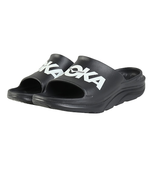 ホカ(HOKA)シャワーサンダル オラ アスレチック スライド ブラック 1155154-BWHT スポーツサンダル カジュアル シューズ