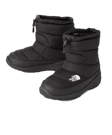 ザ・ノース・フェイス（THE NORTH FACE）ジュニアブーツ ヌプシ ブーティ ウォータープルーフ ブラック NFJ52287 KK カジュアルシューズ…