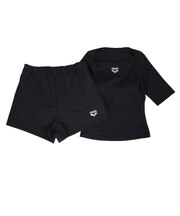 アリーナ（ARENA）フィットネス水着 レディース 水泳 フィットネスセパレーツ 上下セット 黒 S-LLサイズ AS6SWF50L BKBK 半袖 水着