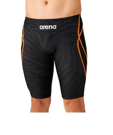 アリーナ（ARENA）競泳水着 メンズ 水泳 アクアレーシングハーフスパッツ WA承認モデル AS6FRC77M BKGY