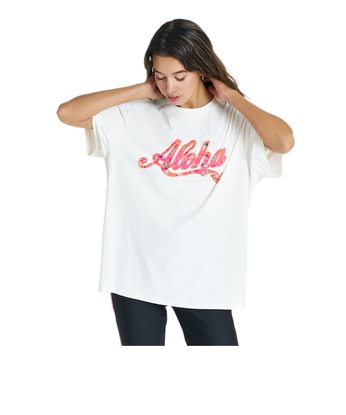 ロキシー（ROXY）半袖 HIBISCUS COVE ラッシュTシャツ 26SU RLY262022 NAT