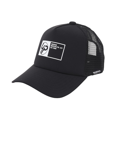 ヤックパック（YAK PAK）帽子 スクエアロゴメッシュキャップ YAK-FGL-26S003 BLK