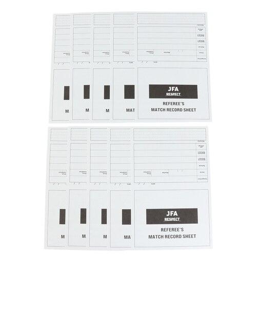 日本サッカー協会（JFA）サッカー マッチレコードシート 10枚入り JO-484