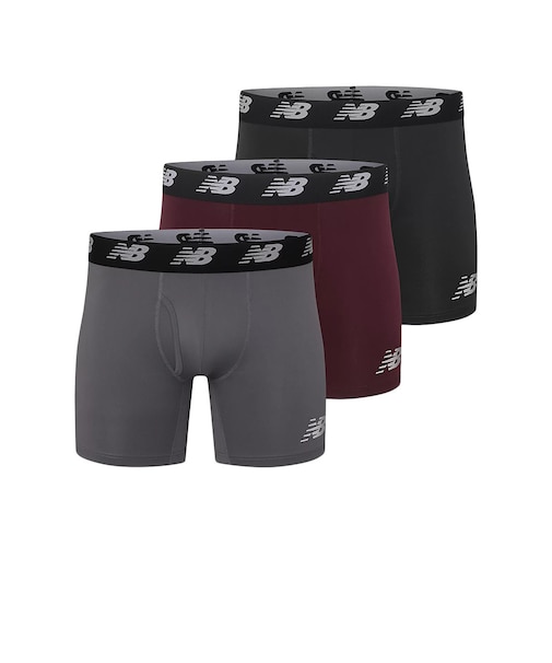 ニューバランス（new balance）プレミアムボクサー 6インチ 前開き 3枚組 LAU13001OFG