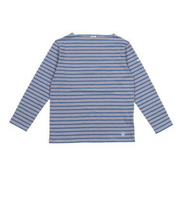Cotton Lourd Basque ボートネック ボーダー長袖Tシャツ B211 BROWNINGxELATUM