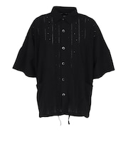 ゴースローキャラバン（GOSLOWCARAVAN）シャーリングレース ビッグ 半袖シャツ 364001 BLK