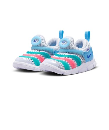ナイキ（NIKE）ジュニアスニーカー スポーツシューズ ダイナモ フリー 2 BR TD ホワイト ブルー IV0524-001 カジュアル スポーツ シューズ