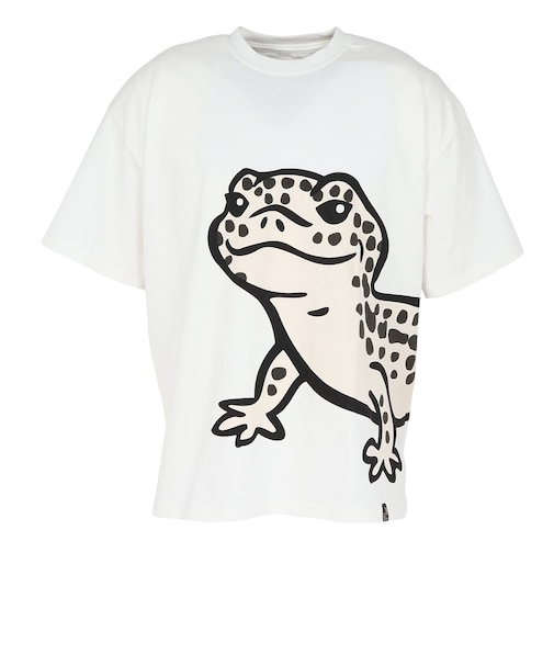 ゴースローキャラバン（GOSLOWCARAVAN）レオパードゲッコー IMPACT ゆったり 半袖Tシャツ 361916 WHT