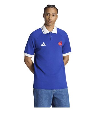 アディダス（adidas）フランス ラグビー トラベル ポロシャツ ZR993-KF8907