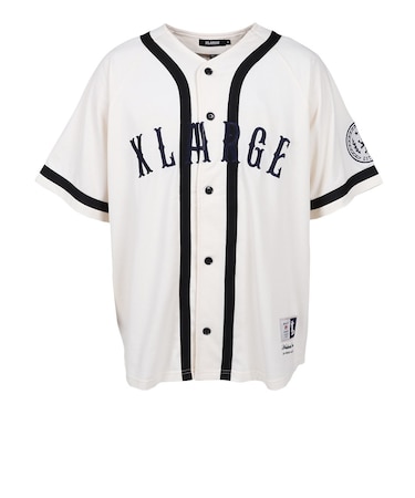 エクストララージ（XLARGE）ベースボール ジャージ 半袖シャツ 101262013006-OFF WHITE