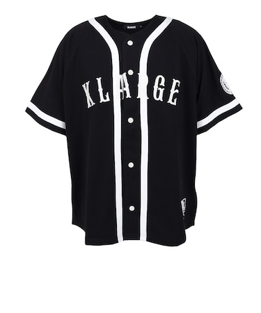 エクストララージ（XLARGE）ベースボール ジャージ 半袖シャツ 101262013006-BLACK
