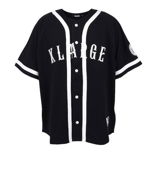 エクストララージ（XLARGE）ベースボール ジャージ 半袖シャツ 101262013006-BLACK